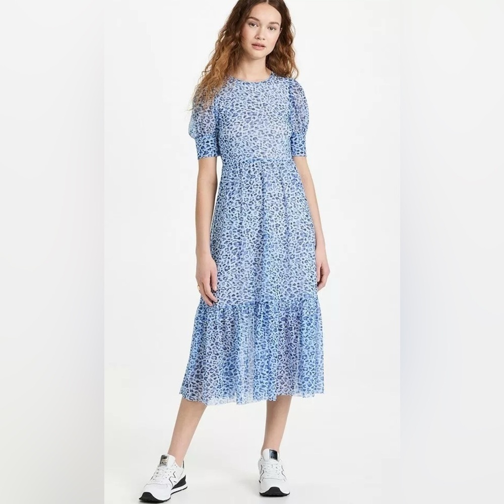 Baum Und Pferdgarten Floral Blue Midi Dress